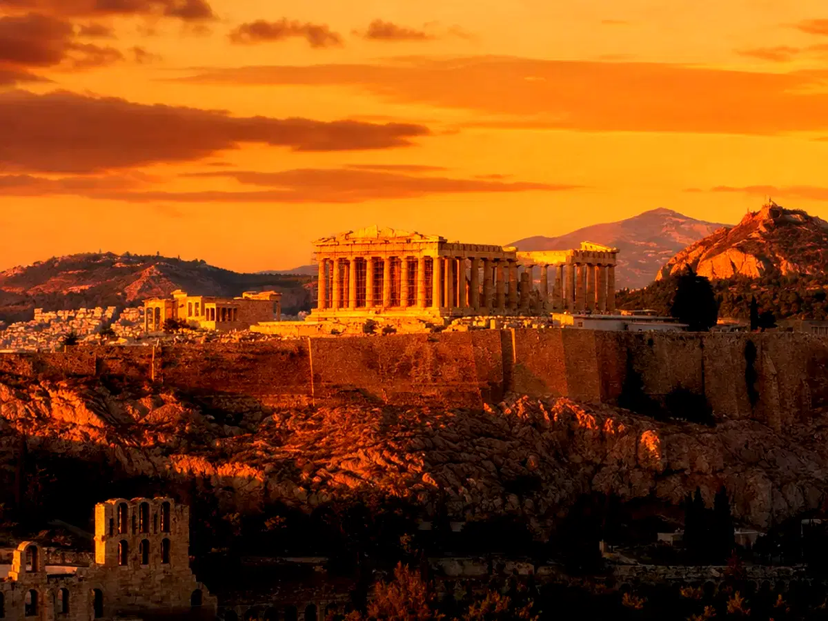 Acropolis of Athens in Greece